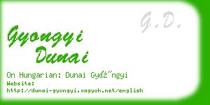 gyongyi dunai business card